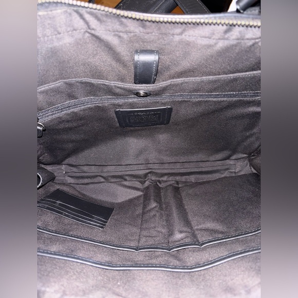 Coach Embossed Black Leather Briefcase - Picture 9 of 9